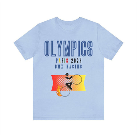 T-shirt à manches courtes Retro Olympics 2024 Bmx Racing