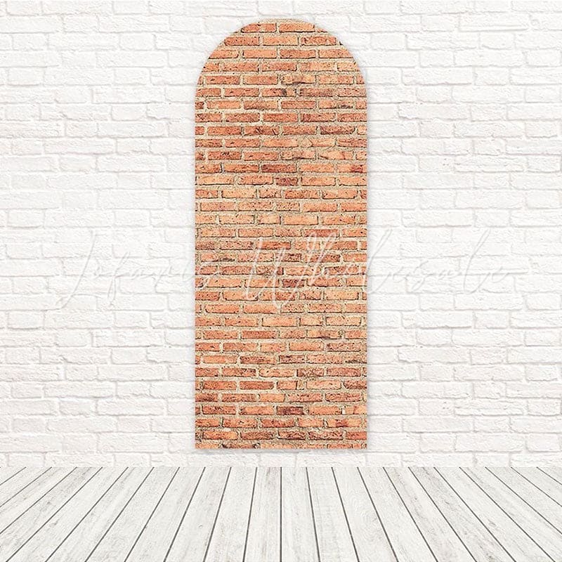 Toile de fond pour arche style mur texturé briques rouges rétro pour fête urbaine