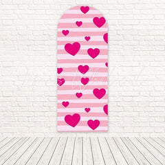 Toile de fond pour arche thème amour Saint-Valentin cœurs rose vif romantique