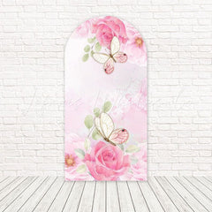 Toile de fond pour arche papillons roses pour décor événement élégant et beau
