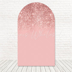 Toile de fond pour arche paillettes or rose pour décor événement élégant et glamour