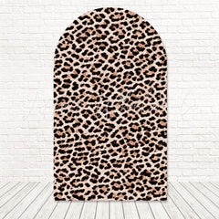 Toile de fond pour arche imprimé léopard safari chic pour événement bébé jungle