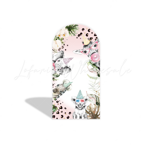 Toile de fond pour arche fête anniversaire safari sauvage