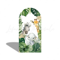 Toile de fond pour arche fête anniversaire Baby Shower animal jungle sauvage safari Oh Baby