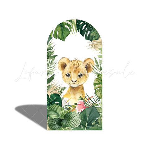 Toile de fond pour arche fête anniversaire Baby Shower animal jungle sauvage safari Oh Baby