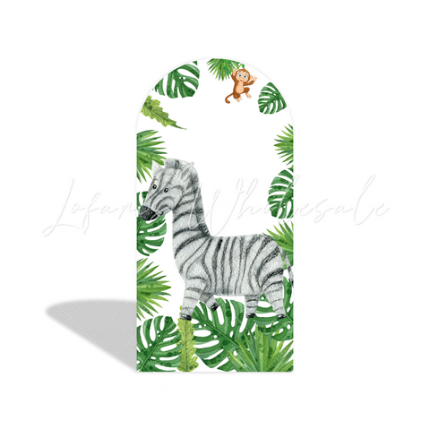 Toile de fond pour arche fête anniversaire Baby Shower jungle sauvage safari