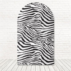 Toile de fond pour arche style imprimé zèbre safari pour fête jungle animaux