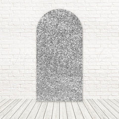 Toile de fond pour arche étincelant paillettes argent pour thèmes fête élégante