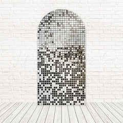 Toile de fond pour arche scintillant sequin argent pour célébrations glamour