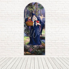 Toile de fond pour arche ambiance effrayante sorcière maléfique Blanche-Neige pour séance photo fantaisie