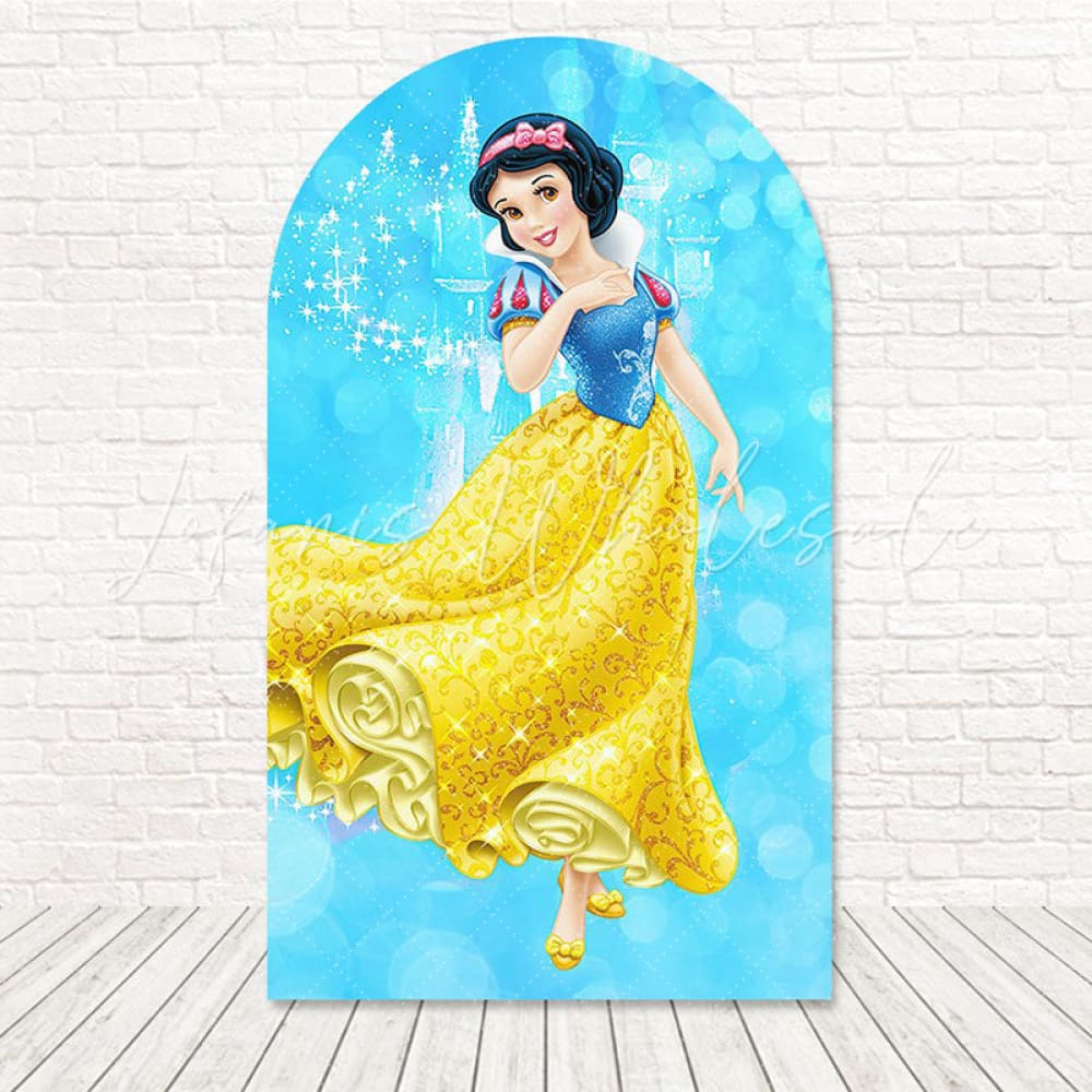 Toile de fond pour arche scène conte de fées Blanche-Neige pour anniversaire princesse