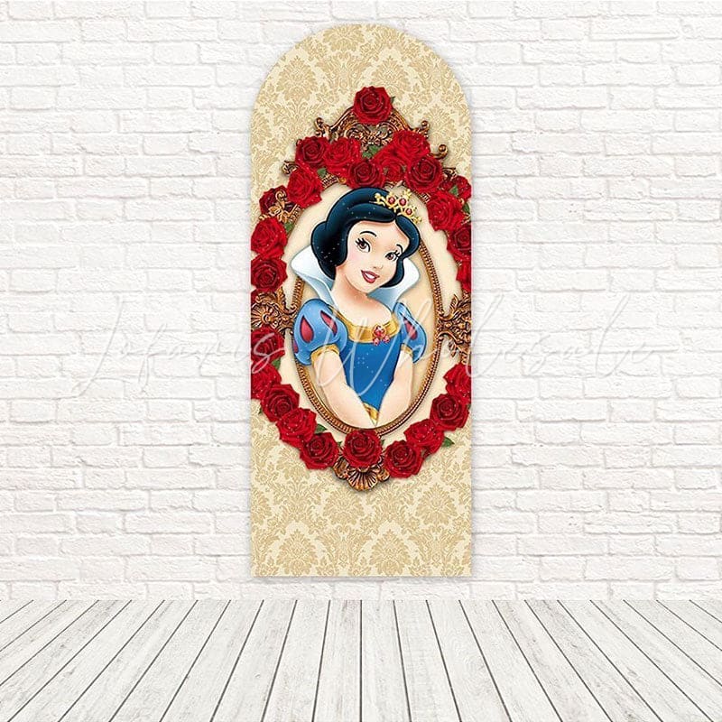 Toile de fond pour arche reflet juste lueur royale miroir magique Blanche-Neige