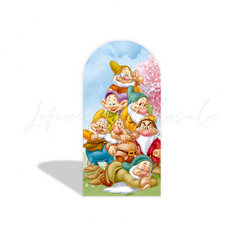 Toile de fond pour arche fête anniversaire Blanche-Neige