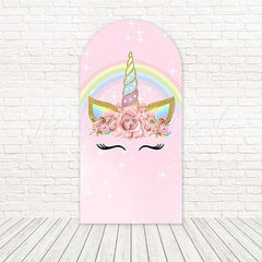 Toile de fond pour arche Baby Shower licorne étincelante pour décor fantaisiste et fun