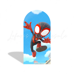 Toile de fond pour arche Joyeux Anniversaire dessin animé Spidey et ses amis extraordinaires