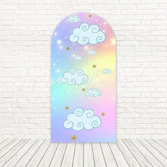 Toile de fond pour arche fantaisie licorne étoilée pour célébrations magiques