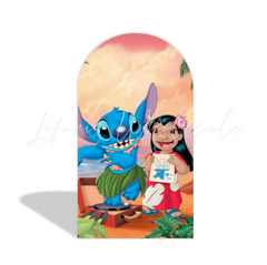 Toile de fond pour arche Joyeux Anniversaire thème Stitch