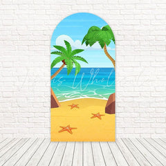 Toile de fond pour arche fête palmier plage été pour ambiance tropicale