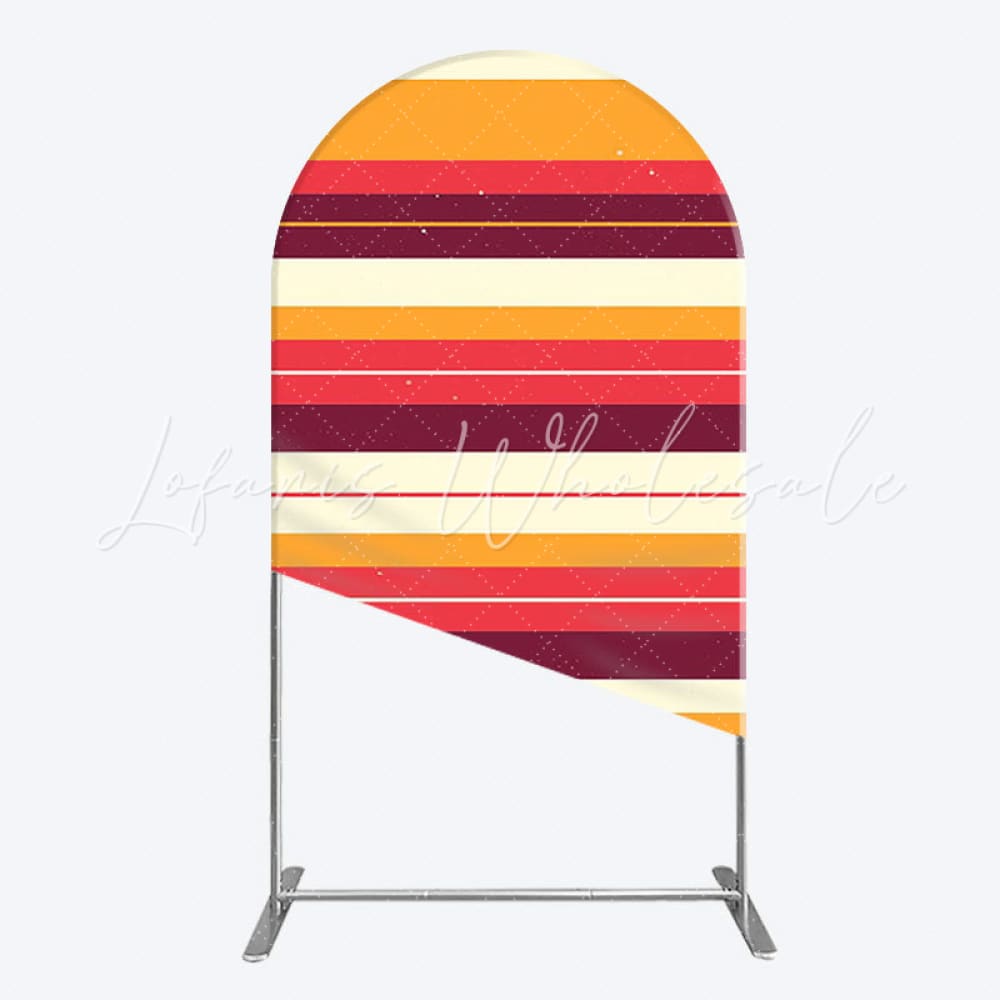 Toile de fond pour arche thème coucher de soleil pour ambiance été extérieur