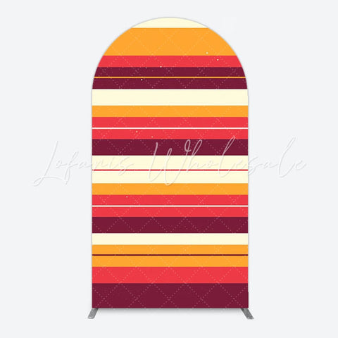 Toile de fond pour arche thème coucher de soleil pour ambiance été extérieur