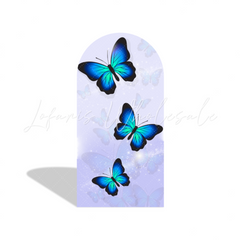 Toile de fond pour arche fond fête anniversaire fille princesse papillon violet Doux 15e 16e 18e