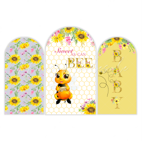 Toile de fond pour arche fête anniversaire thème Doux comme une abeille