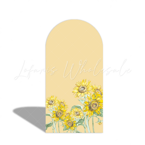Toile de fond pour arche fête anniversaire thème tournesol abeille douce jaune