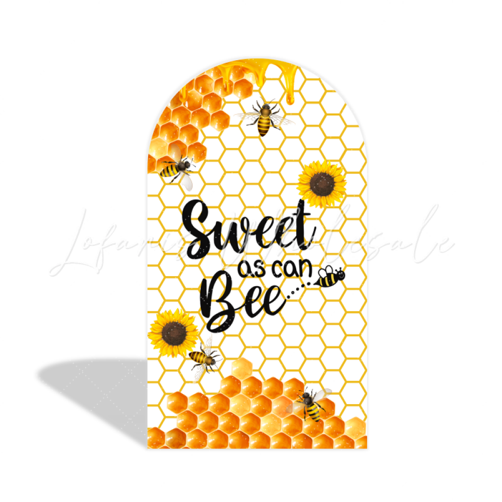 Toile de fond pour arche fête anniversaire thème tournesol abeille douce jaune