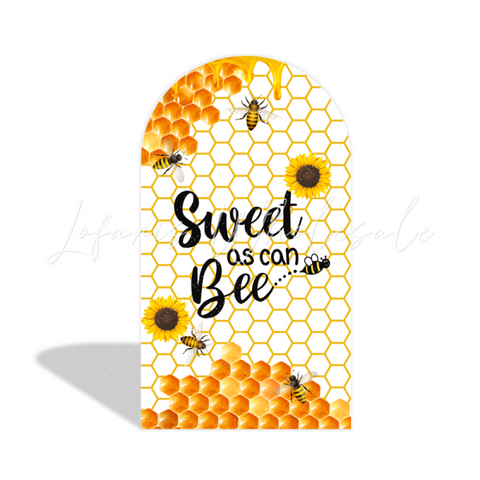 Toile de fond pour arche fête anniversaire thème tournesol abeille douce jaune