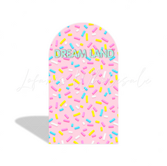 Toile de fond pour arche fête anniversaire Baby Shower thème bonbon beignet sucré