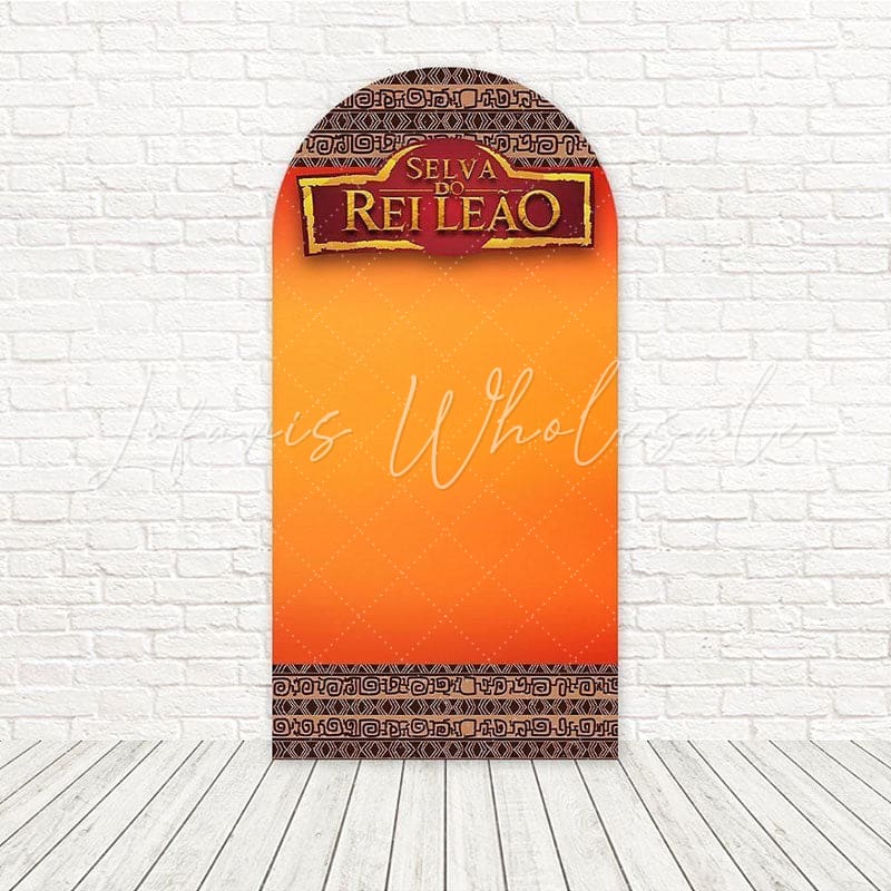 Toile de fond pour arche ambiance jungle Le Roi Lion pour spectacle aventure faune