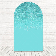 Toile de fond pour arche paillettes vert Tiffany pour thèmes événement doux et glamour