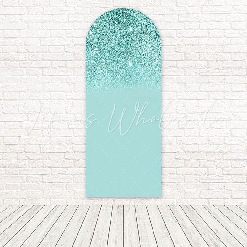 Toile de fond pour arche célébration étincelante élégante paillettes vert Tiffany