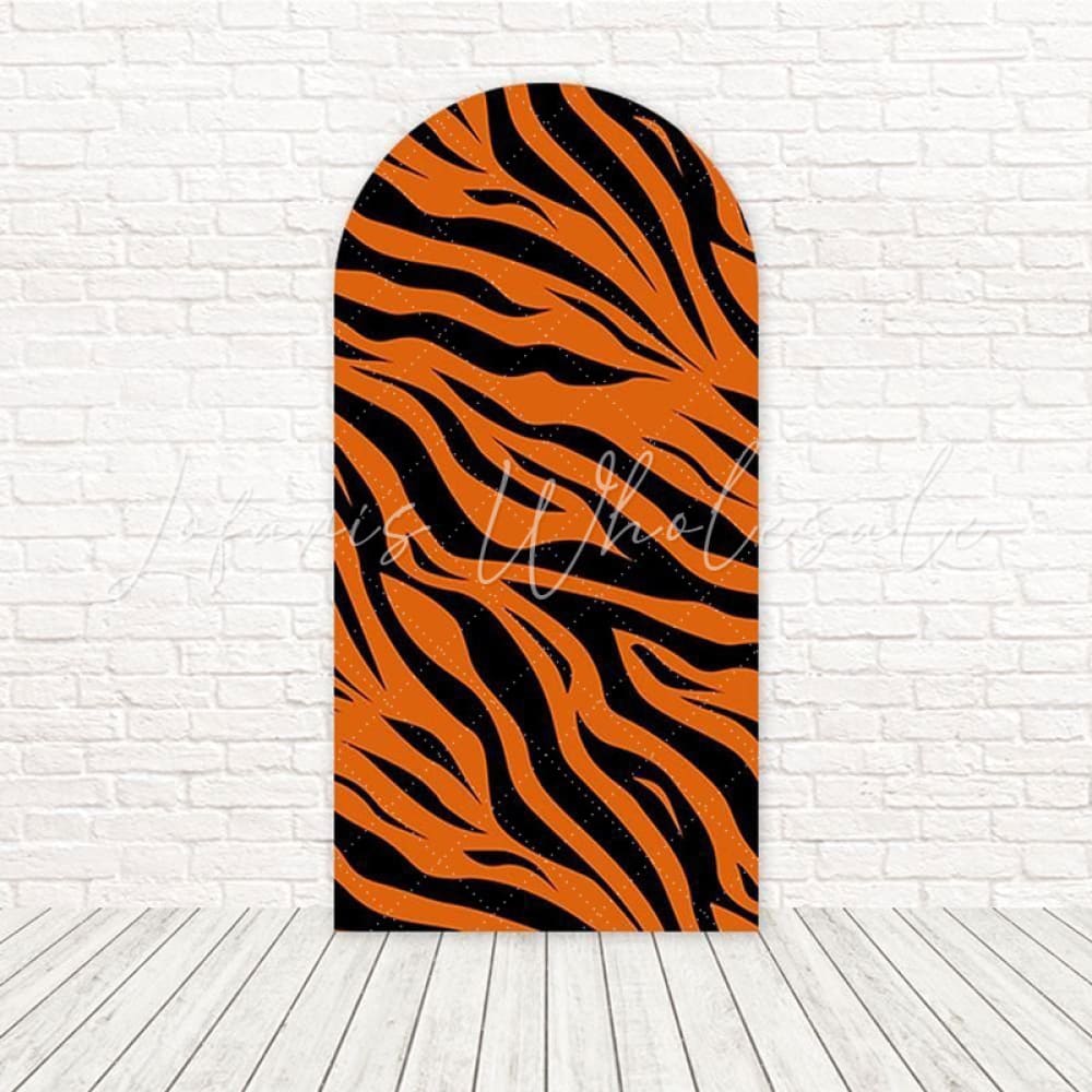 Toile de fond pour arche rayure audacieuse imprimé tigre pour ensemble thème aventure