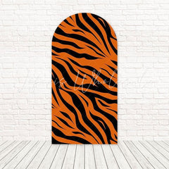 Toile de fond pour arche rayure audacieuse imprimé tigre pour ensemble thème aventure
