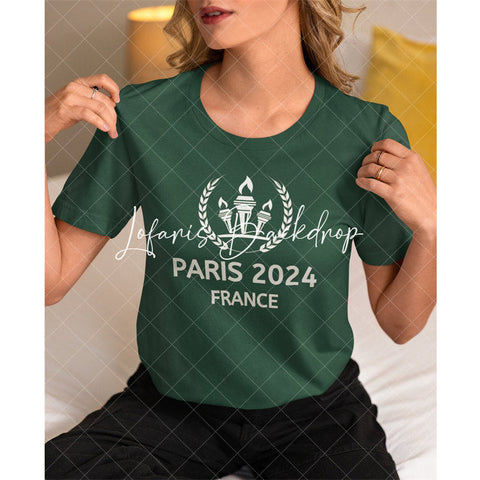 T-shirt à manches courtes olympique Torch France Paris 2024