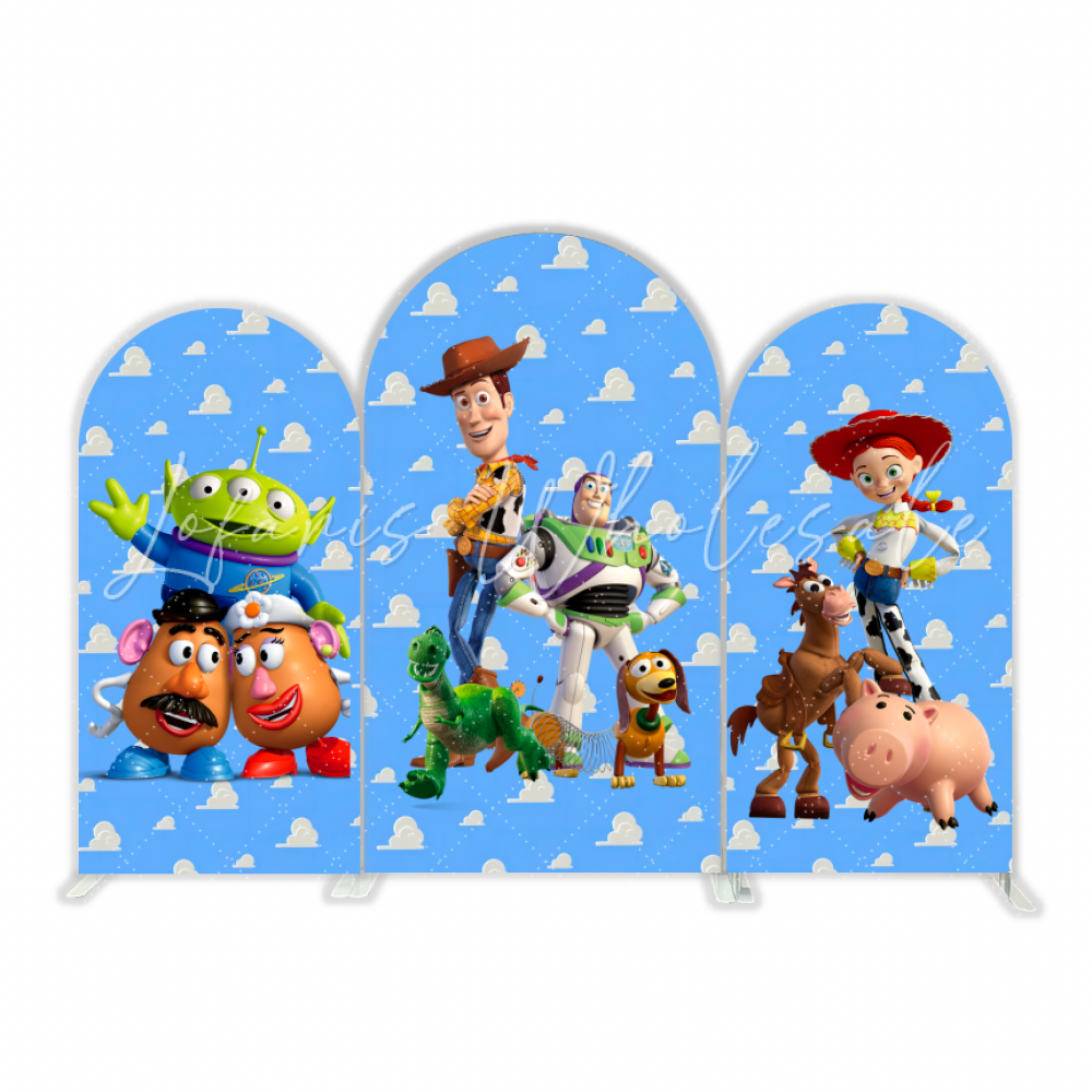 Toile de fond pour arche fête anniversaire thème Toy Story