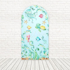 Toile de fond pour arche rêve aquatique sous l'océan pour fête thème sirène