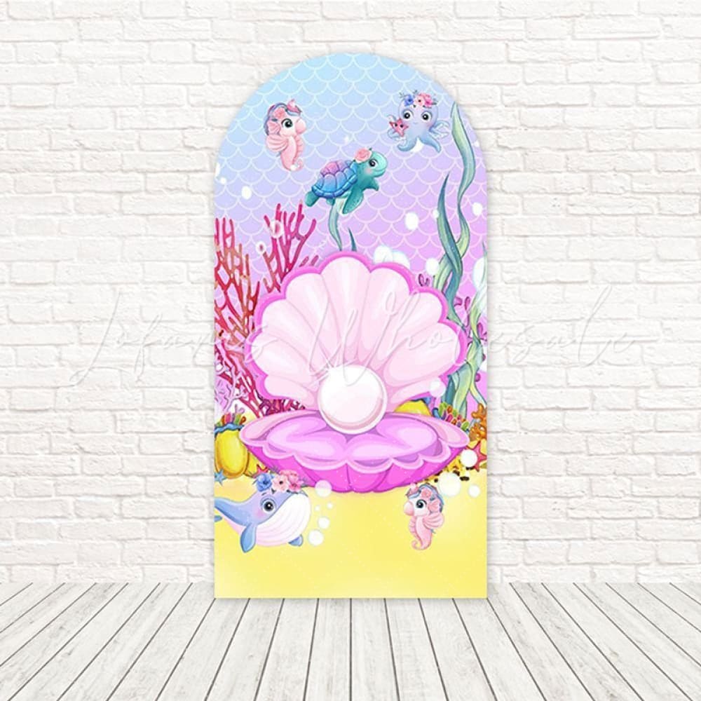 Toile de fond pour arche lueur océan sous l'océan pour fête sirène plongée profonde