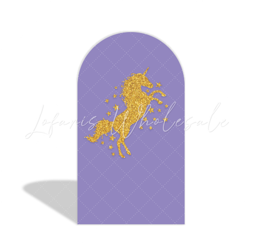 Toile de fond pour arche Joyeux Anniversaire thème licorne