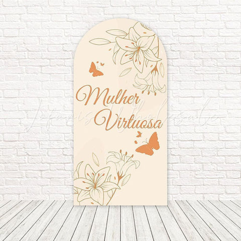 Toile de fond pour arche femme vertueuse lueur spirituelle pour événement religieux