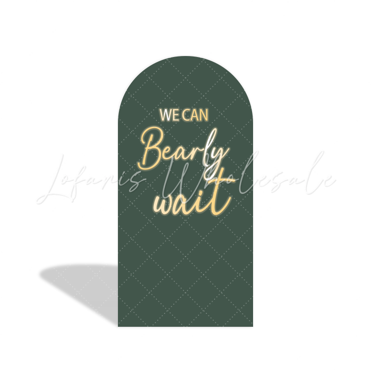 Toile de fond pour arche fête anniversaire ours en peluche montgolfière Oh Baby On peut à peine attendre