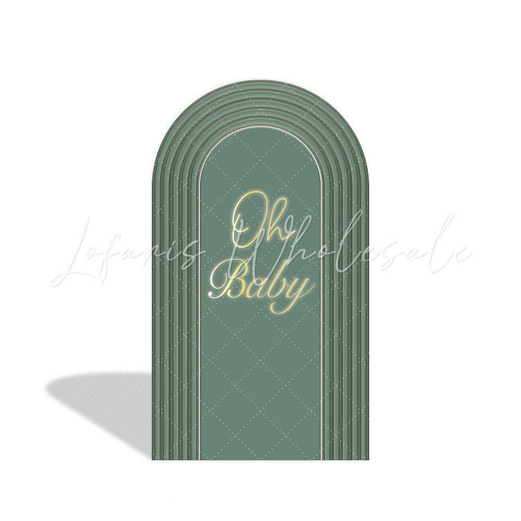 Toile de fond pour arche fête anniversaire ours en peluche montgolfière Oh Baby On peut à peine attendre