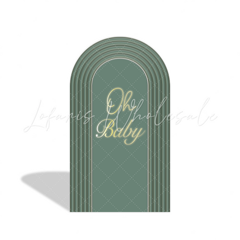 Toile de fond pour arche fête anniversaire ours en peluche montgolfière Oh Baby On peut à peine attendre