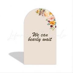 Toile de fond pour arche fête anniversaire ours en peluche On peut à peine attendre