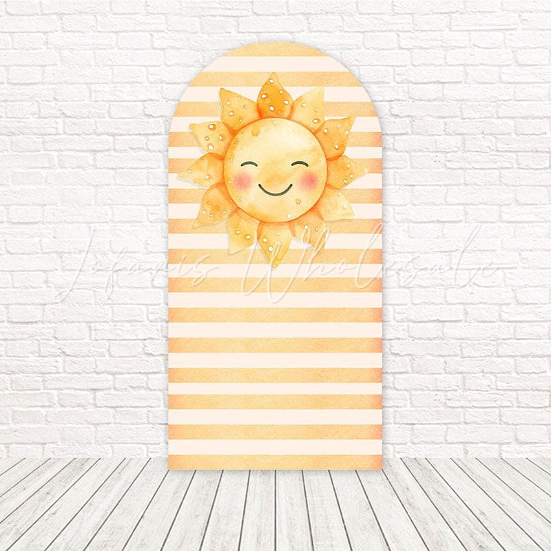 Toile de fond pour arche premier voyage autour du soleil jaune pour thèmes anniversaire fun