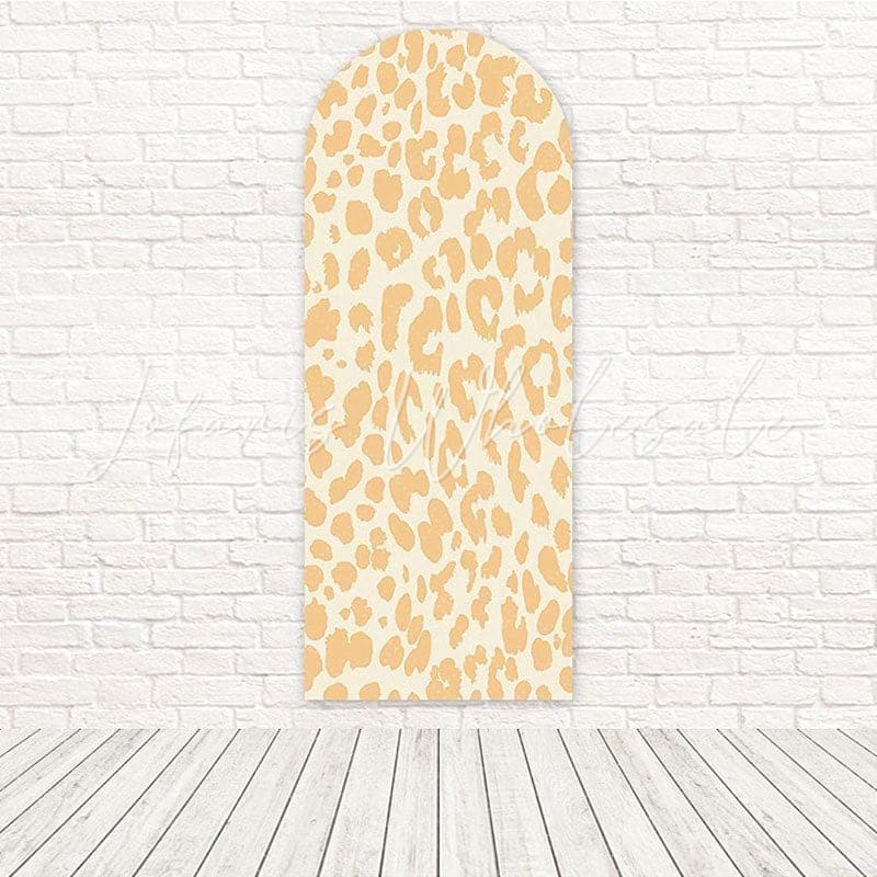 Toile de fond pour arche imprimé léopard jaune pour décor thème animal audacieux