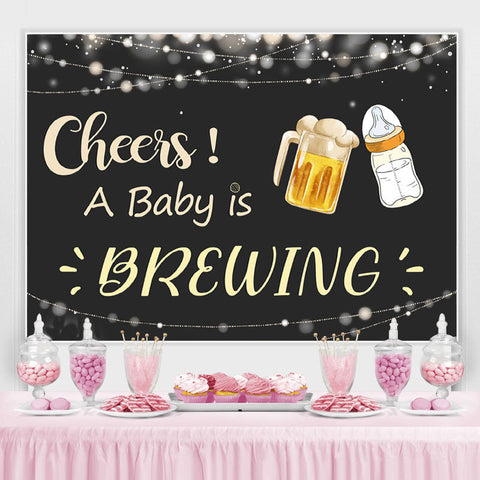 Un bébé brasse de la bière Cheers Baby Shower Backdrop