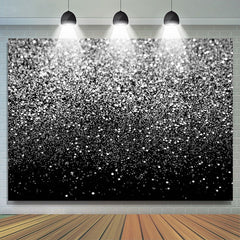 Toile de fond abstraite de fête d'anniversaire de taches de bokeh d'argent