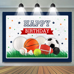 Toile de fond de joyeux anniversaire du thème All Star pour les garçons